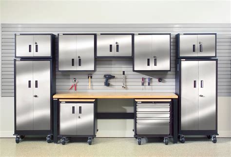 stainless steel garage wall cabinets|rolling stainless steel shelves garage.